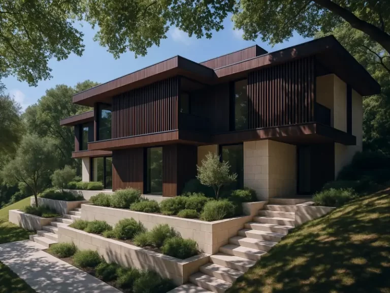 Hillside Residence with Battens
