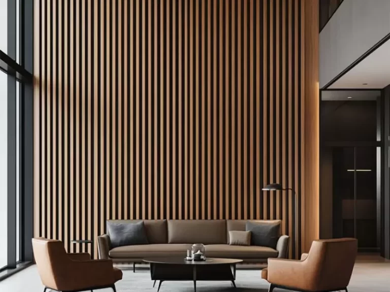 Interior Timber Look Aluminum Batten Wall