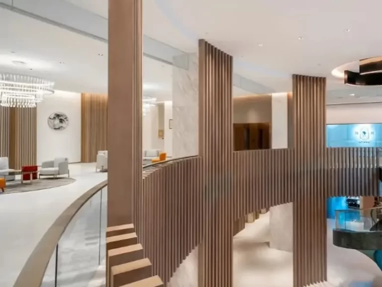 aluminum timber look battens on architecture