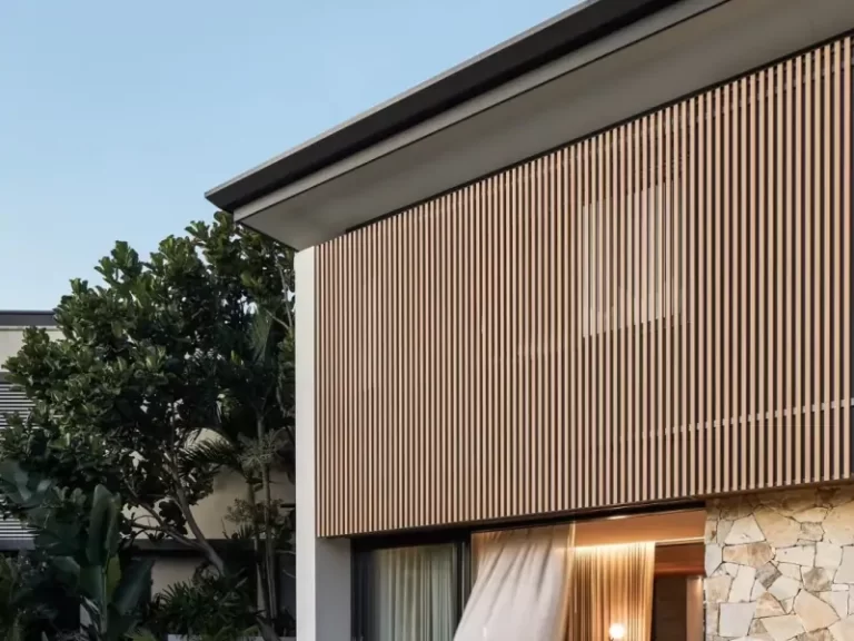 xtrametal aluminum timber look battens project for Residential