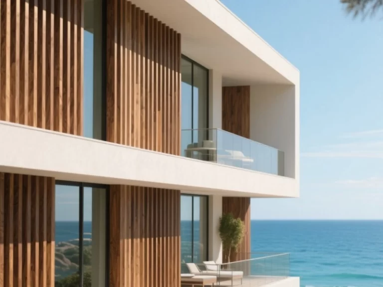 xtrametal beach house aluminum timber look battens project in Australia